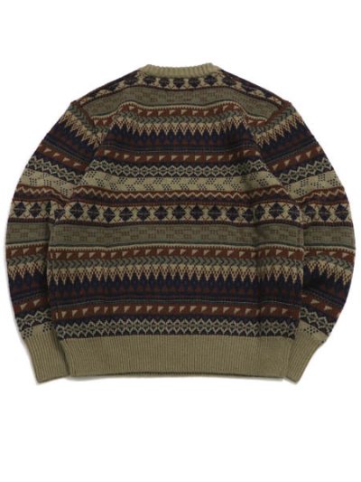 画像2: 【送料無料】NIKE NL FAIR ISLE CREW SWEATER-NEUTRAL OLIVE