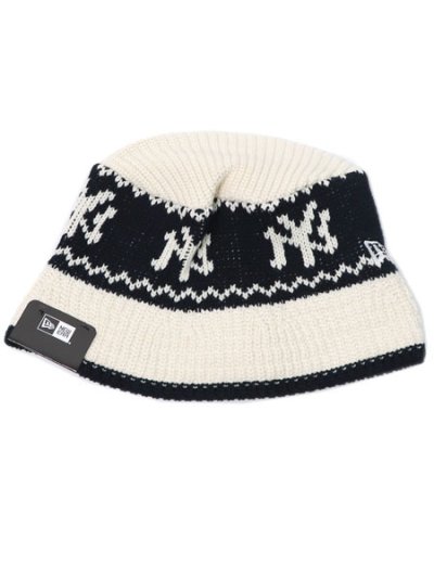 画像2: NEW ERA KNIT BUCKET GORO YANKEES CHROME/NAVY