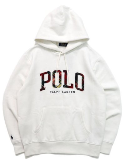 画像1: 【送料無料】POLO RALPH LAUREN PLAID-LOGO FLEECE HOODIE