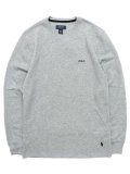 POLO RALPH LAUREN FOLDED WAFFLE L/S CREW ANDOVER HTR/BLACK