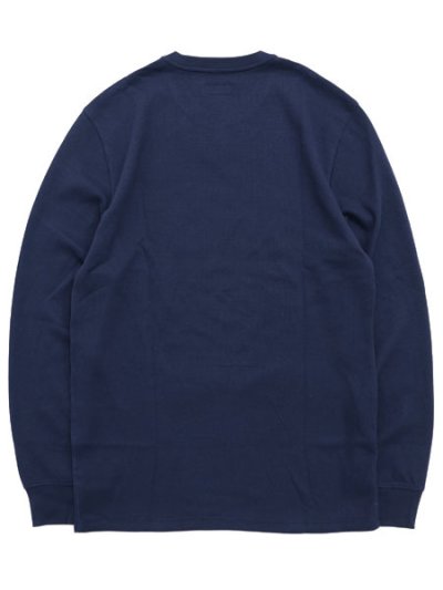 画像2: POLO RALPH LAUREN FOLDED WAFFLE L/S CREW CRUISE NAVY/WHITE