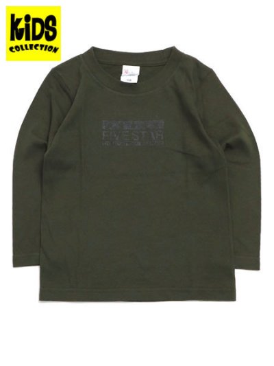 画像1: 【KIDS】FIVE STAR KIDS L/S TEE-ARMY/BLACK