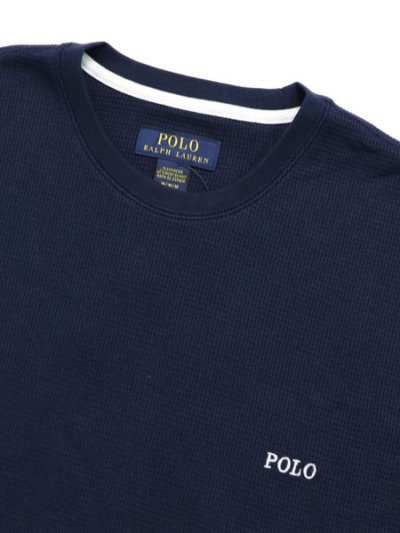 画像3: POLO RALPH LAUREN FOLDED WAFFLE L/S CREW CRUISE NAVY/WHITE