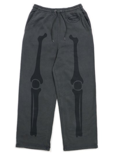 画像1: 【送料無料】VANSON PIGMENT DYED BONE SWEAT PANTS BLK/BLK