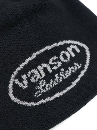 画像3: VANSON JACQUARD LOGO BEANIE BLACK/GREY