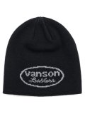 VANSON JACQUARD LOGO BEANIE BLACK/GREY