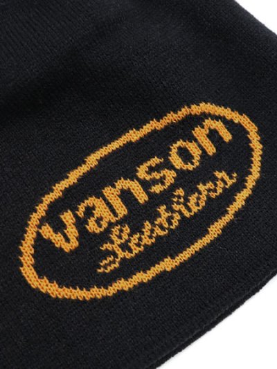 画像3: VANSON JACQUARD LOGO BEANIE BLACK/YELLOW