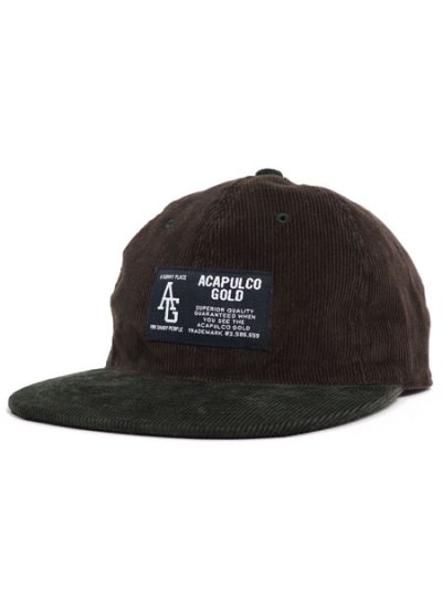 画像1: ACAPULCO GOLD TWO-TONE CORD 6 PANEL CAP BROWN/FOREST