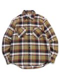 AVIREX DAILY FLANNEL CHECK SHIRT BEIGE