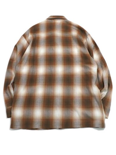 画像2: CALTOP FL PLAID L/S SHIRT LIGHT BROWN/IVORY