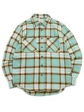 AVIREX DAILY FLANNEL CHECK SHIRT E.GREEN