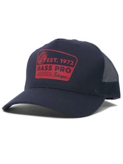 画像1: BASS PRO SHOPS VINTAGE SIGN TRUCKER CAP-NAVY