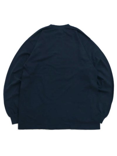 画像2: LOS ANGELES APPAREL 6.5oz GARMENT DYED CREW L/S TEE-NAVY