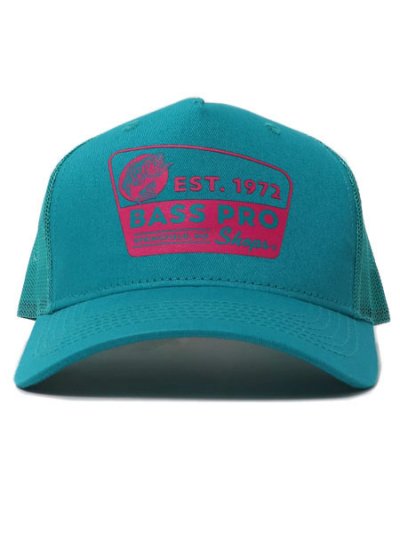 画像2: BASS PRO SHOPS VINTAGE SIGN TRUCKER CAP-AQUA