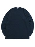 LOS ANGELES APPAREL 6.5oz GARMENT DYED CREW L/S TEE-NAVY