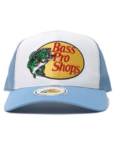 画像2: BASS PRO SHOPS EMBROIDERED LOGO MESH TRUCKER CAP LB/WH