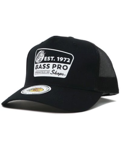 画像1: BASS PRO SHOPS VINTAGE SIGN TRUCKER CAP-BLACK