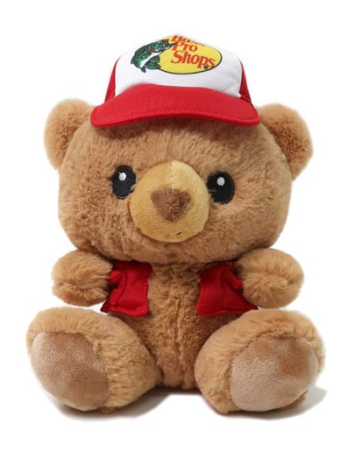 画像1: BASS PRO SHOPS PLUSH STUFFED TRUCKER CAP BEAR RED