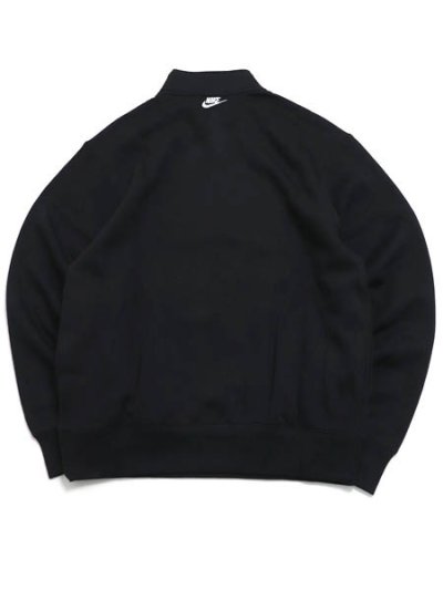 画像2: NIKE CLUB BB ARCH HALF ZIP LS TOP-BLACK/WHITE