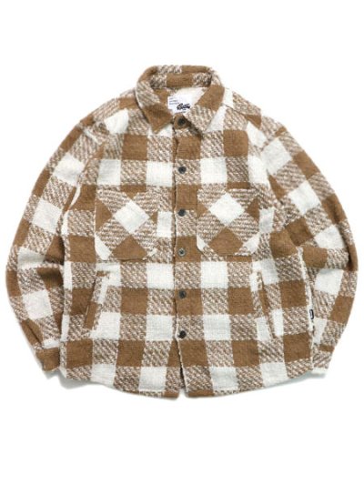 画像1: 【送料無料】EPTM. TWEED FLANNEL SHIRT-KHAKI