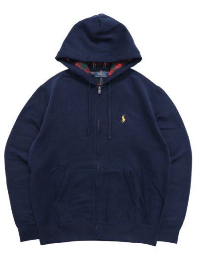 画像1: 【送料無料】POLO RALPH LAUREN THE RL FLEECE PLAID LINING FZ HOODIE