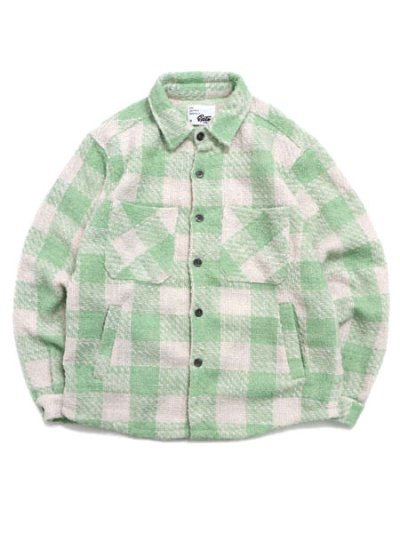 画像1: 【送料無料】EPTM. TWEED FLANNEL SHIRT-EMERALD