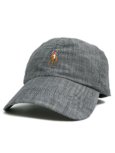 画像1: 【SALE】POLO RALPH LAUREN PONY CLASSIC SPORT CAP GREY CHAMBRAY