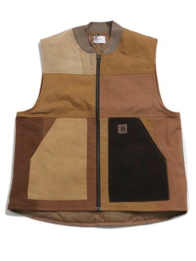 画像1: 【SALE】【送料無料】MR.REMAKE MAN REMAKE VEST BROWN ASSORT