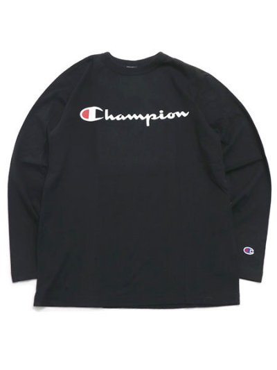 画像1: 【MEGA SALE】CHAMPION BASIC LOGO LONG SLEEVE TEE