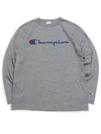 画像1: 【MEGA SALE】CHAMPION BASIC LOGO LONG SLEEVE TEE