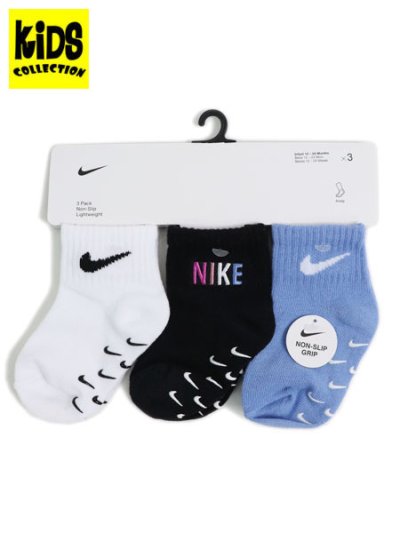 画像1: 【KIDS】NIKE BABY BOYS POWDER PLAY 3PK SOCK-WHITE