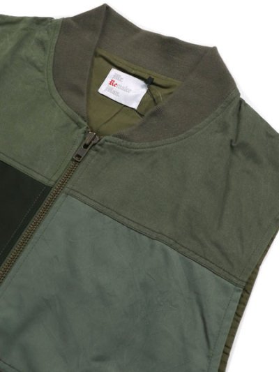 画像3: 【SALE】【送料無料】MR.REMAKE MAN REMAKE MILITARY ZIP VEST KHAKI ASSORT