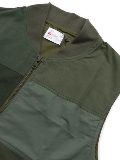 画像3: 【SALE】【送料無料】MR.REMAKE MAN REMAKE MILITARY ZIP VEST KHAKI ASSORT