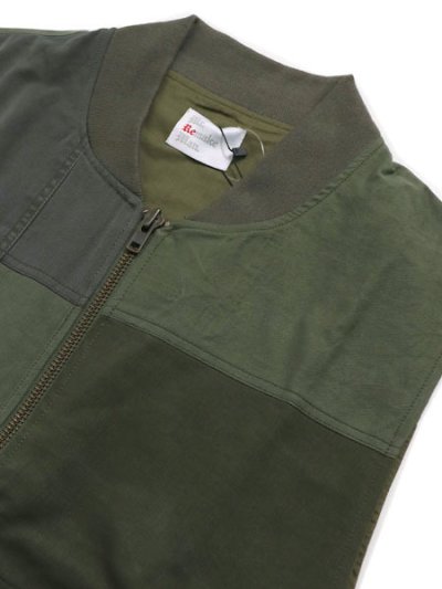 画像3: 【SALE】【送料無料】MR.REMAKE MAN REMAKE MILITARY ZIP VEST KHAKI ASSORT