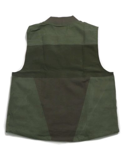 画像2: 【SALE】【送料無料】MR.REMAKE MAN REMAKE MILITARY ZIP VEST KHAKI ASSORT