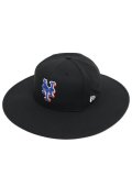 【送料無料】NEW ERA FITTED LONG BRIM HAT METS BLACK