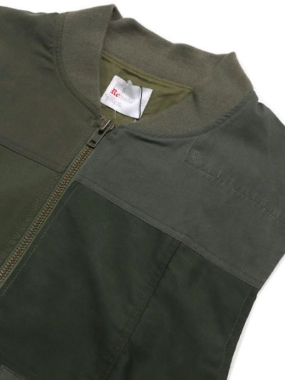 画像3: 【SALE】【送料無料】MR.REMAKE MAN REMAKE MILITARY ZIP VEST KHAKI ASSORT