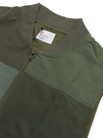 画像3: 【SALE】【送料無料】MR.REMAKE MAN REMAKE MILITARY ZIP VEST KHAKI ASSORT