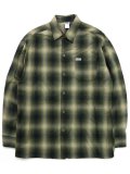 CALTOP FL PLAID L/S SHIRT OLIVE/BLACK