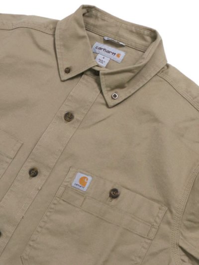 画像3: 【SALE】CARHARTT RUGGED FLEX RIGBY LS WORK SHIRT-DK KHAKI