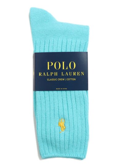 画像1: POLO RALPH LAUREN COTTON RIB CREW SOCKS