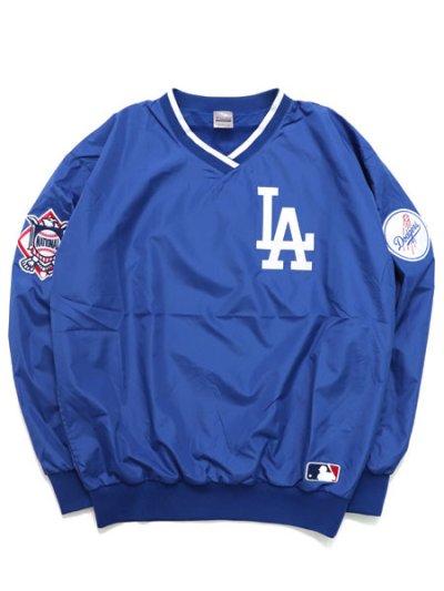 画像1: 【送料無料】FANATICS NYLON V-NECK PULLOVER JACKET DODGERS