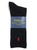 POLO RALPH LAUREN COTTON RIB CREW SOCKS