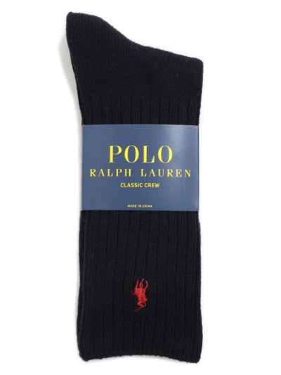 画像1: POLO RALPH LAUREN COTTON RIB CREW SOCKS