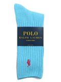 POLO RALPH LAUREN COTTON RIB CREW SOCKS