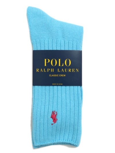 画像1: POLO RALPH LAUREN COTTON RIB CREW SOCKS