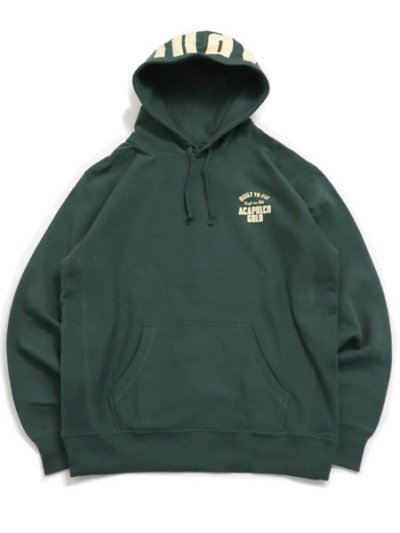 画像1: 【送料無料】ACAPULCO GOLD HOOD LOGO HOODED SWEATSHIRT FOREST