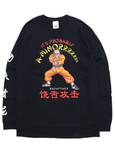 画像1: Rap Attack A-MINORRRRR L/S TEE BLACK