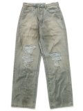 【送料無料】mnml ULTRA BAGGY DESTROYED DENIM VINTAGE BLUE