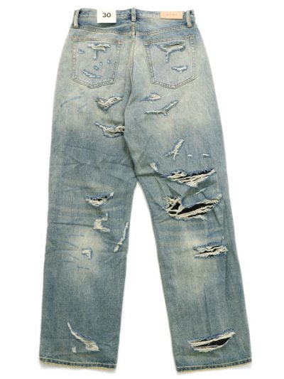 画像2: 【送料無料】mnml ULTRA BAGGY DISTRESSED DENIM VINTAGE BLU